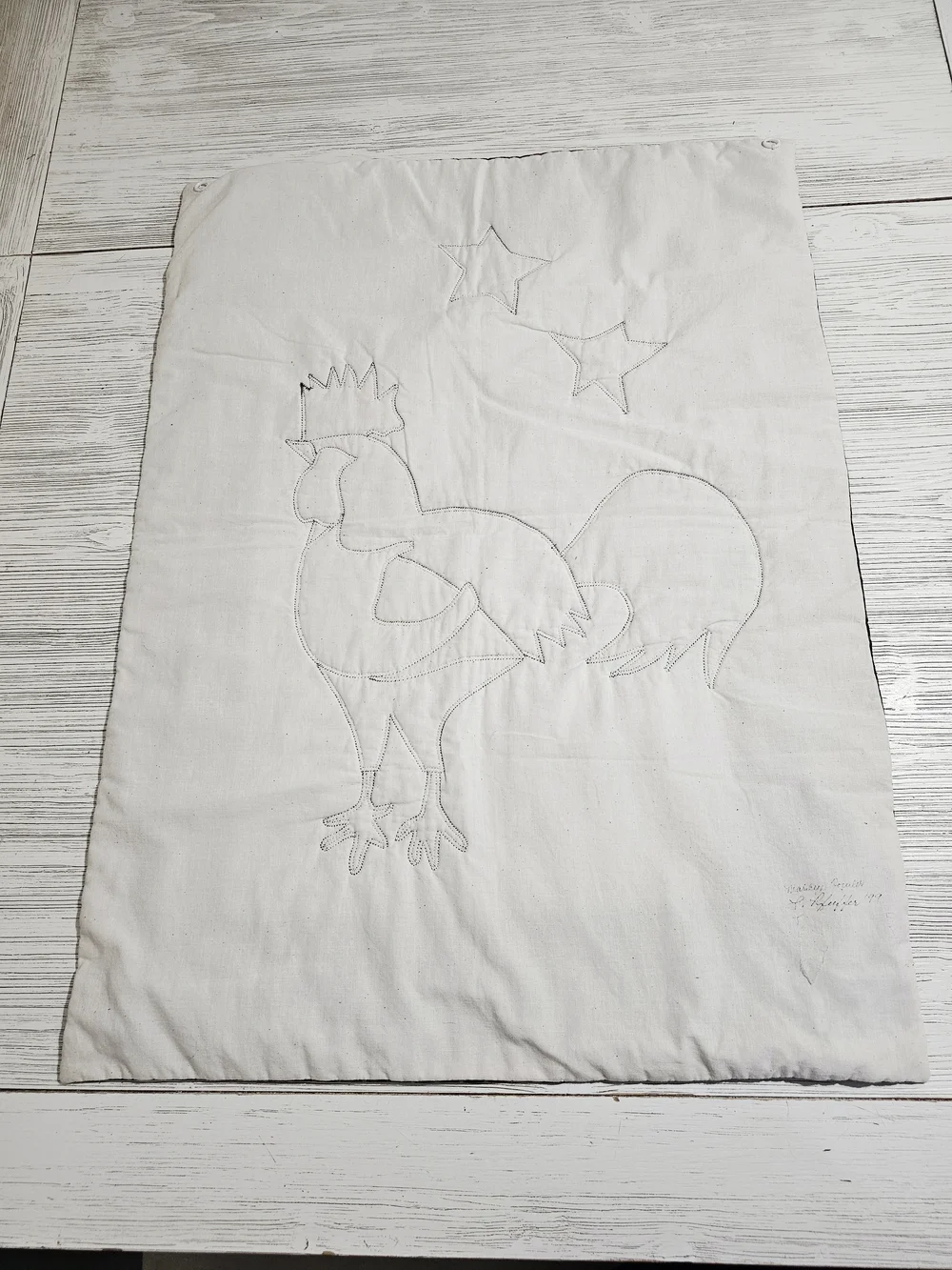 Farmhouse Cottagecore Rooster Quilted Wall Hanging
